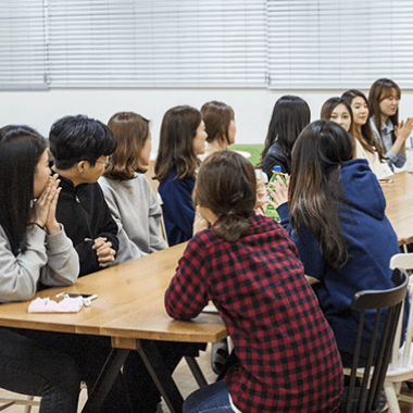 A photo of the Labor-Management Council discussing